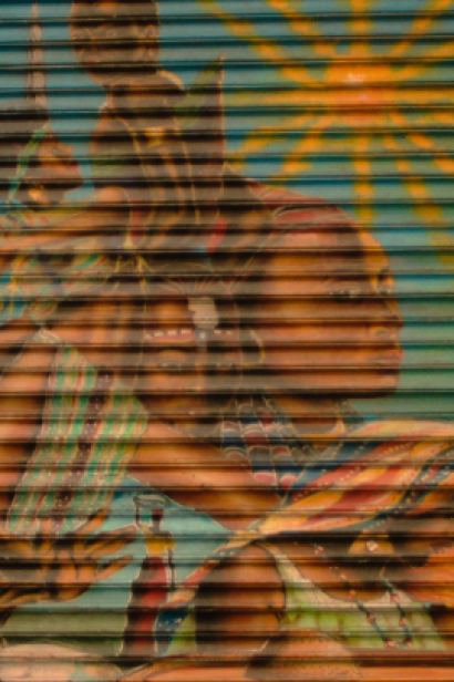 a close-up of a painting